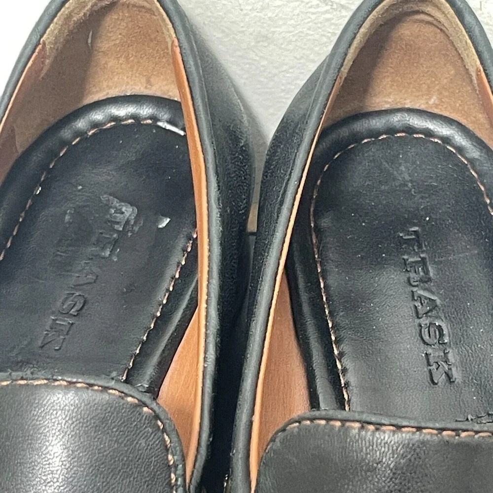 Trask Loafers Men 9.5 M Moc Toe Slip On Leather Dress Casual Shoes Black Classic